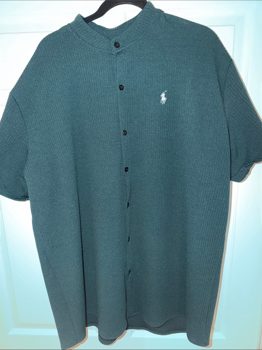 Polo Ralph Lauren Waffle Knit Baseball Jersey Shirt 3XL Green
